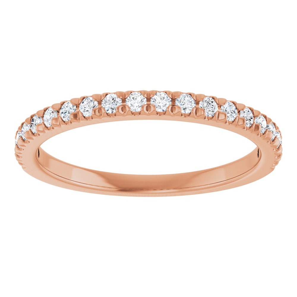 14K Rose Gold 1/4 CTW Lab-Grown Diamond French-Set Anniversary Band