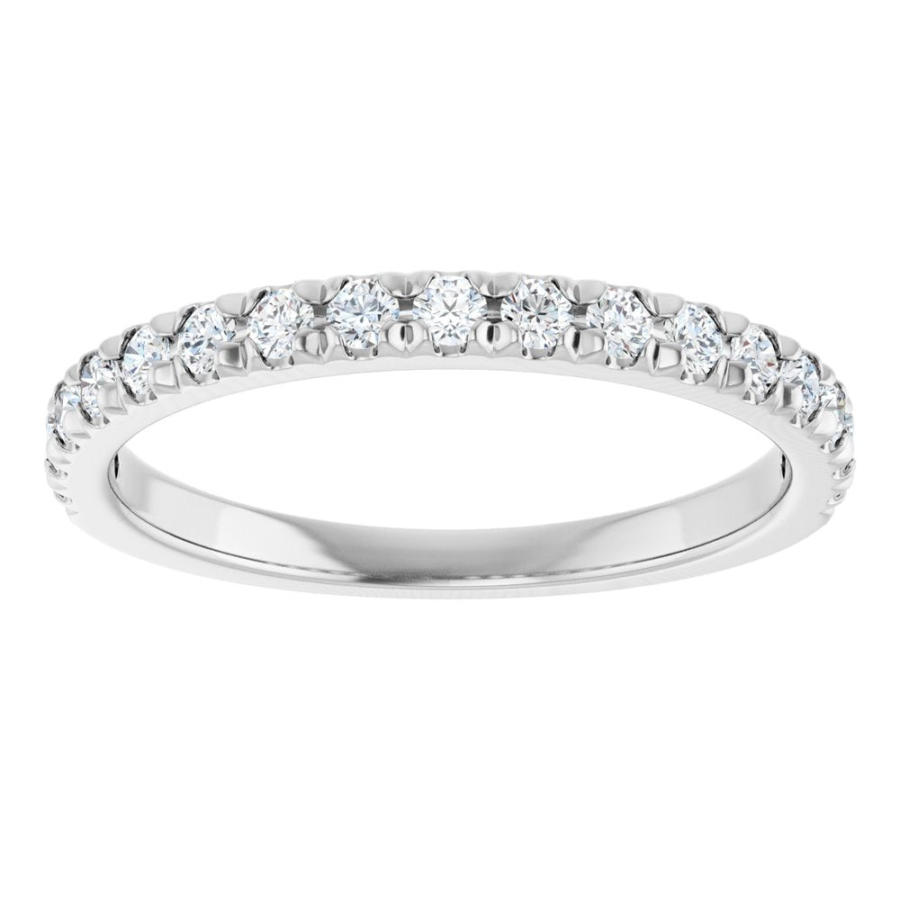 14K White Gold 1/3 CTW Lab-Grown Diamond French-Set Anniversary Band