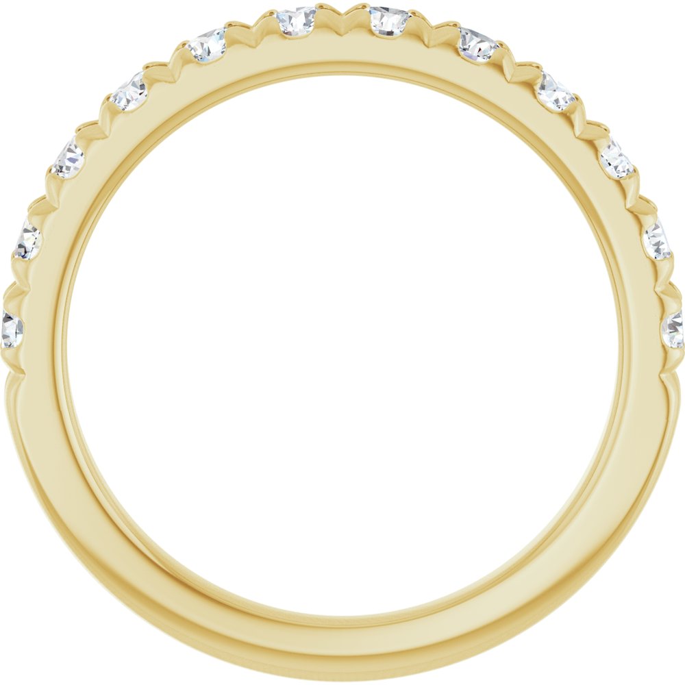14K Yellow Gold 3/4 CTW Natural Diamond French-Set Anniversary Band