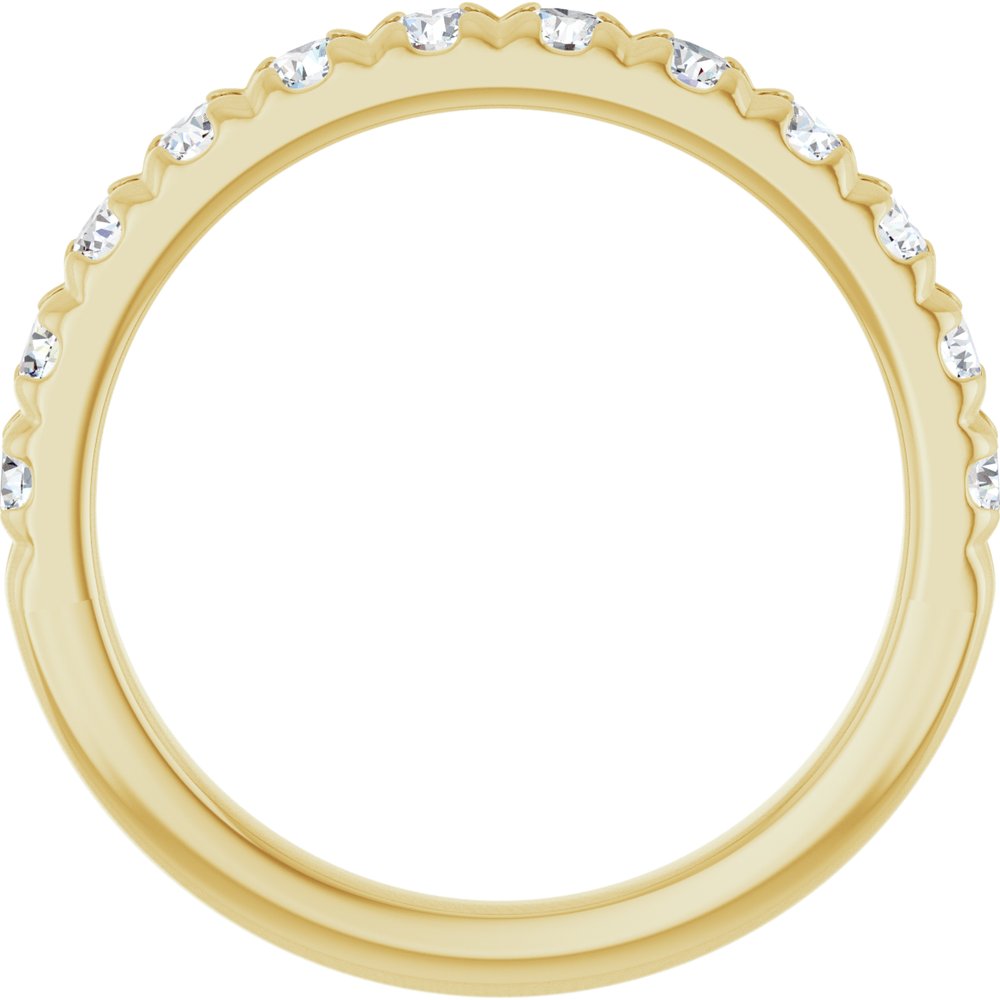 14K Yellow Gold 3/4 CTW Natural Diamond French-Set Anniversary Band