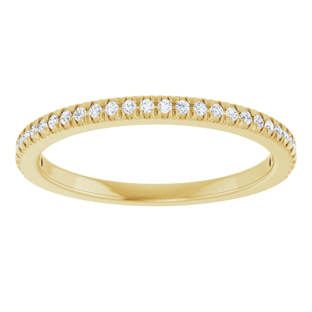 14K Yellow Gold 1/8 CTW Lab-Grown Diamond French-Set Anniversary Band