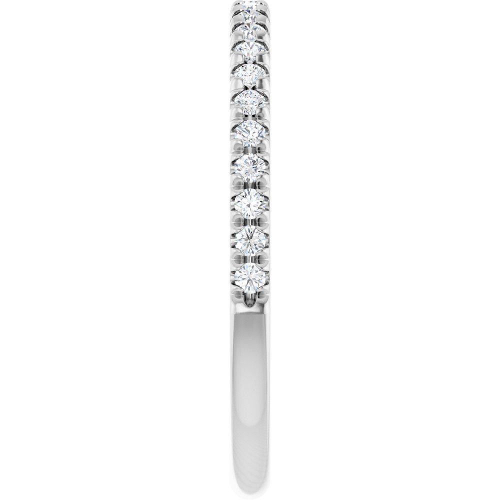 14K White Gold 1/5 CTW Lab-Grown Diamond French-Set Anniversary Band