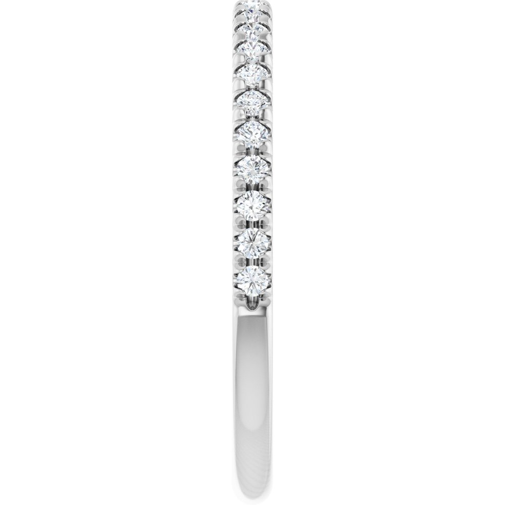 14K White Gold 1/5 CTW Natural Diamond French-Set Anniversary Band