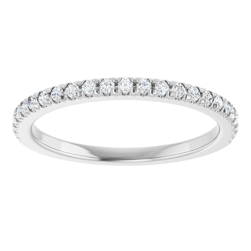 14K White Gold 1/5 CTW Natural Diamond French-Set Anniversary Band