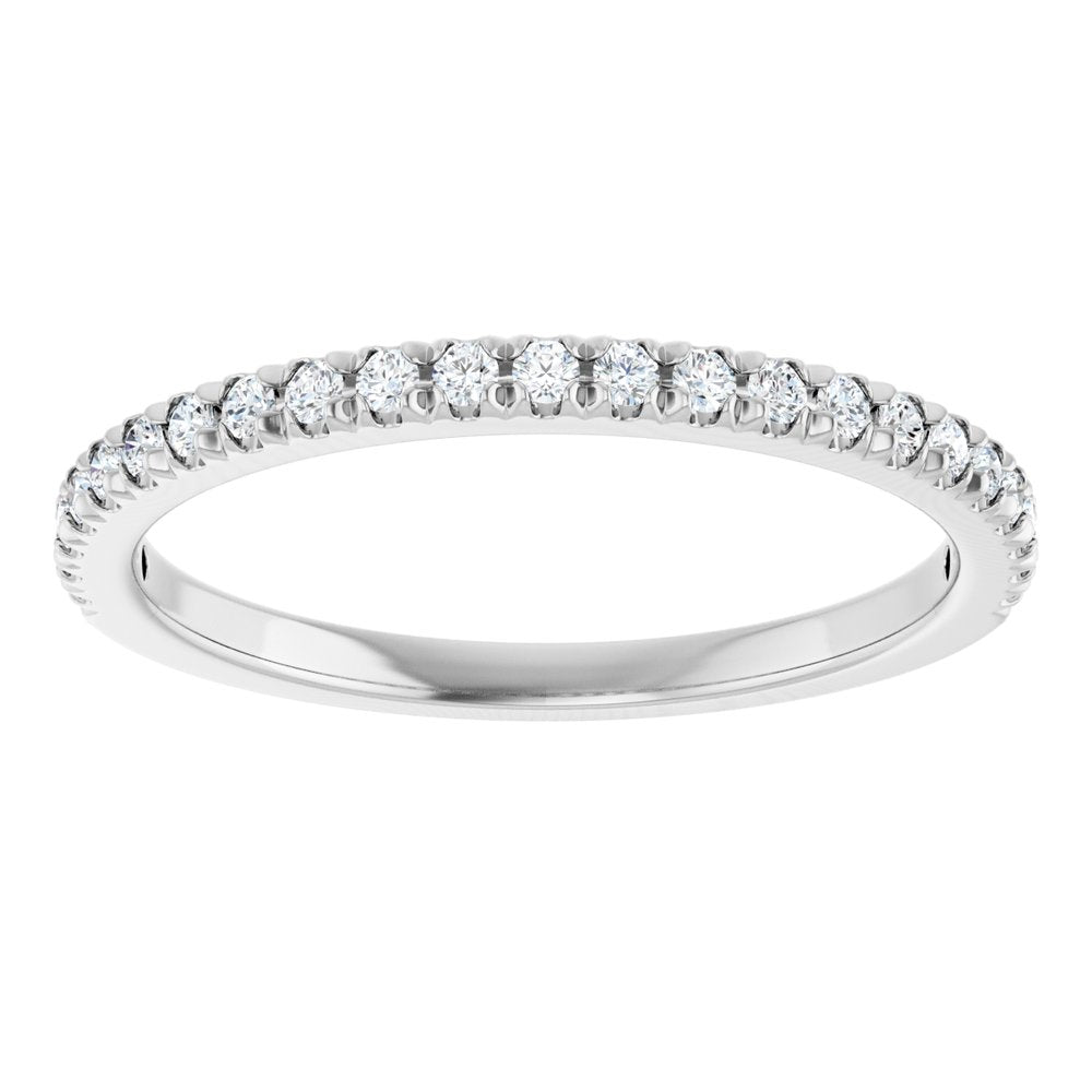 14K White Gold 1/4 CTW Lab-Grown Diamond French-Set Anniversary Band