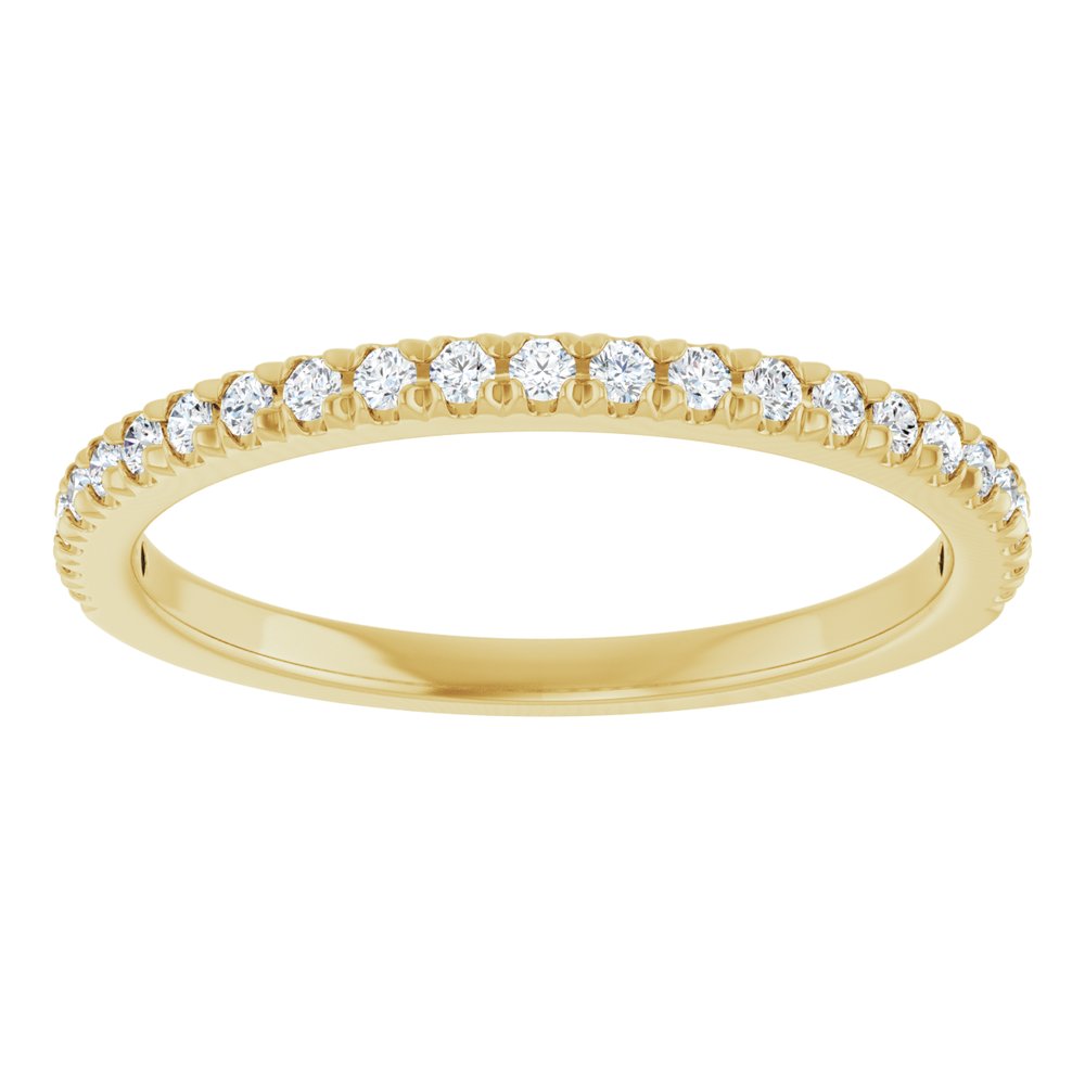 14K Yellow Gold 1/5 CTW Lab-Grown Diamond French-Set Anniversary Band