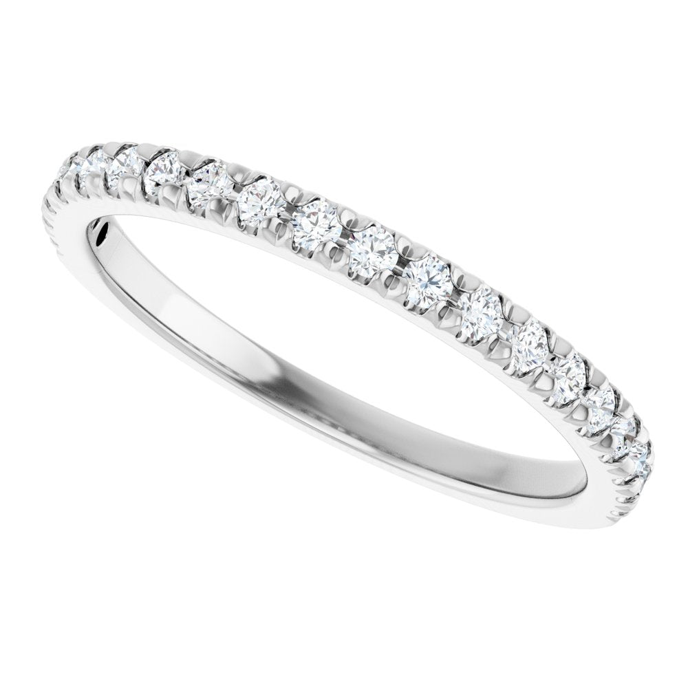 14K White Gold 1/4 CTW Natural Diamond French-Set Anniversary Band