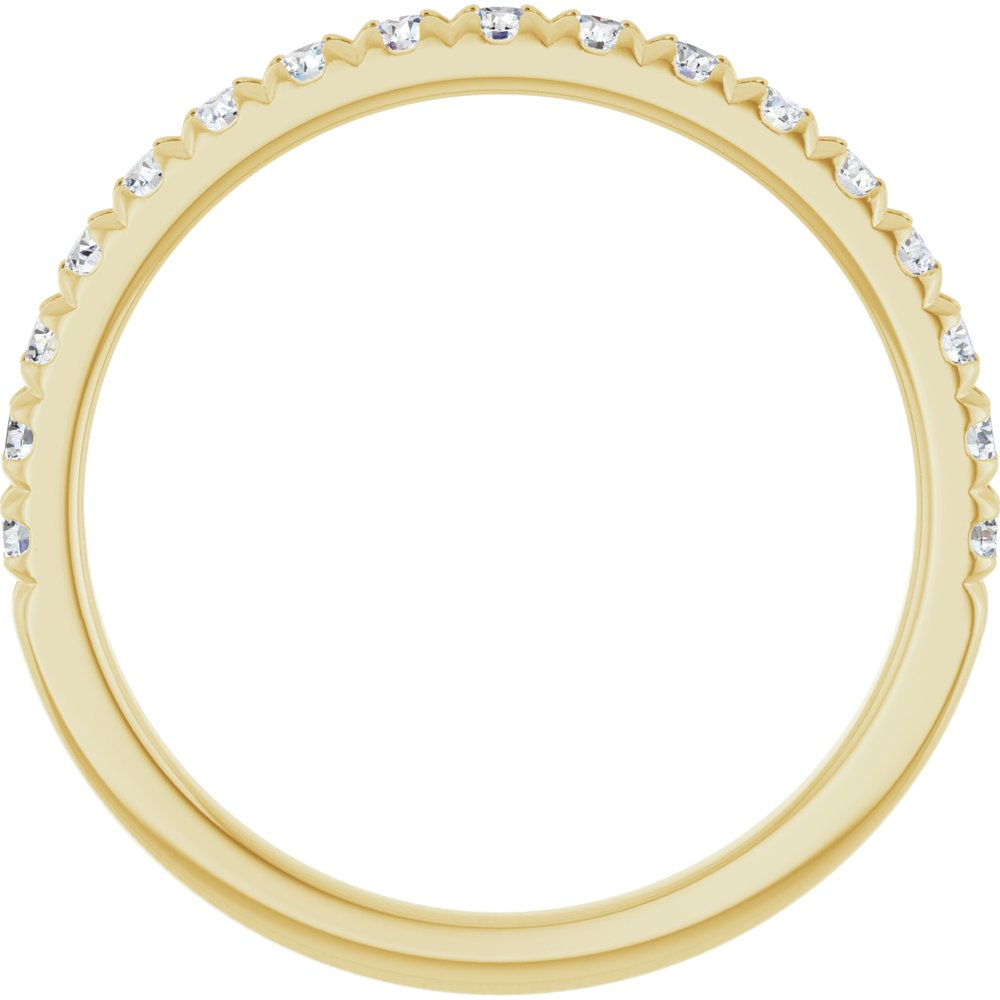 14K Yellow Gold 1/3 CTW Natural Diamond French-Set Anniversary Band