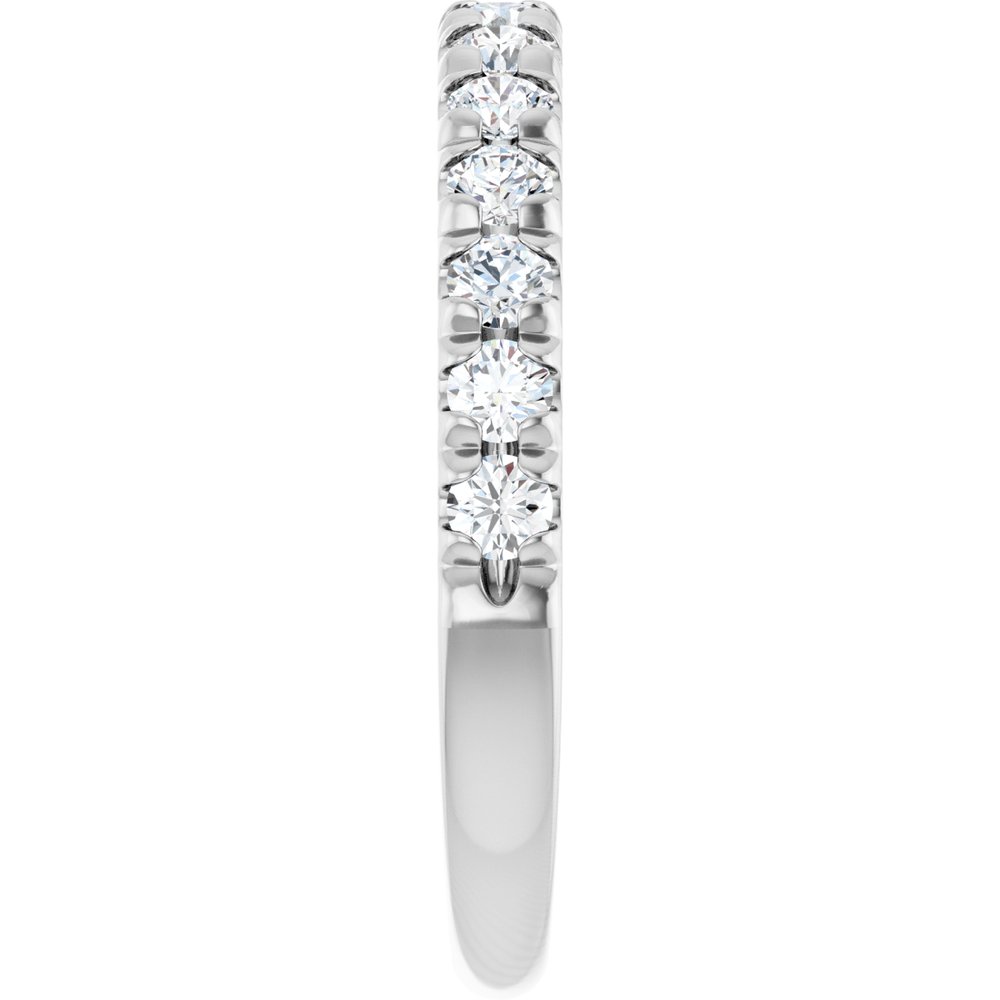 14K White 5/8 CTW Lab-Grown Diamond French-Set Anniversary Band