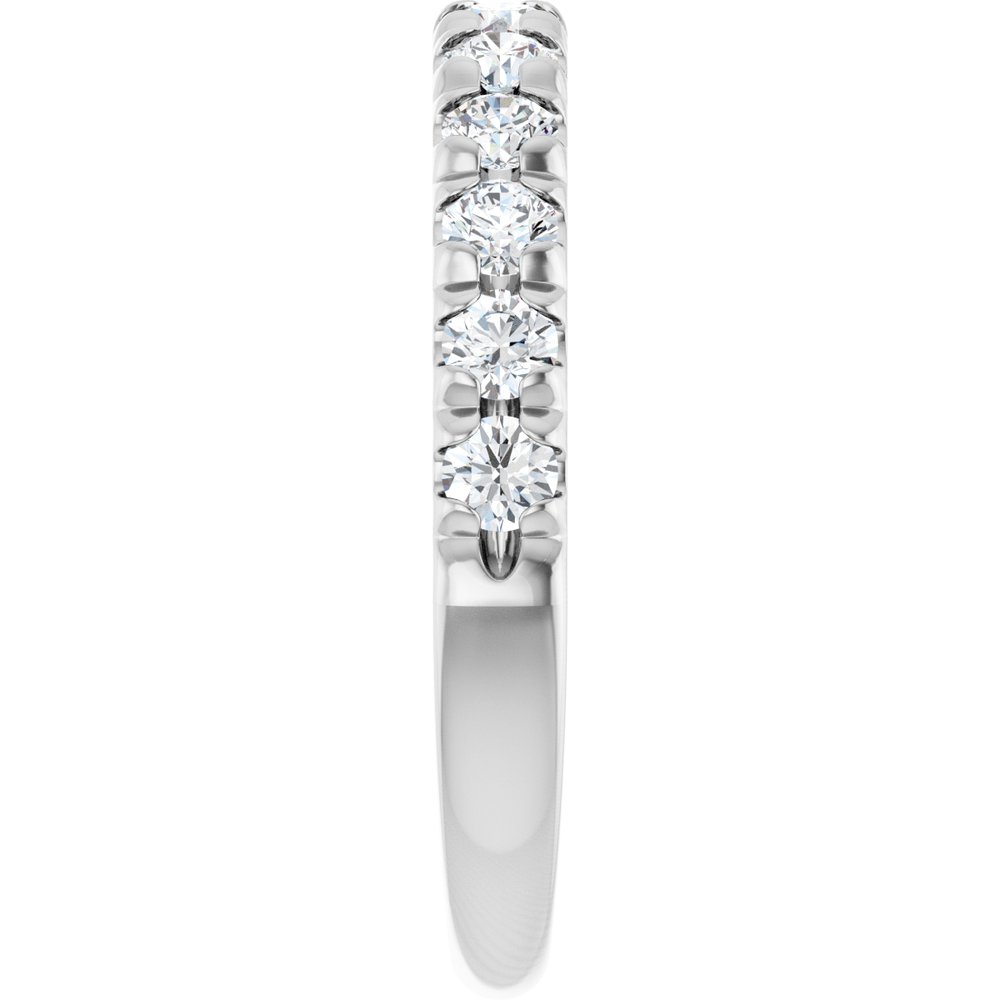 14K White Gold 3/4 CTW Lab-Grown Diamond French-Set Anniversary Band