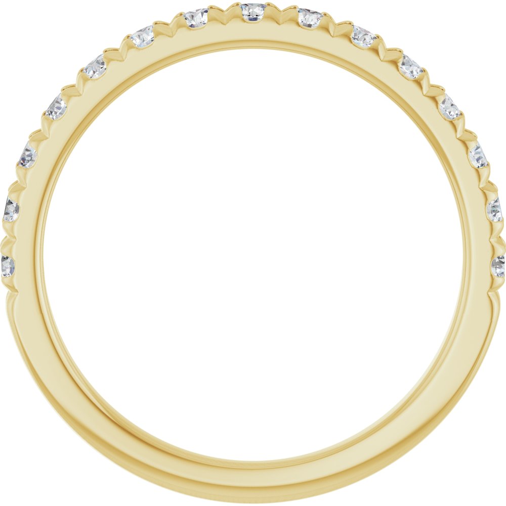 14K White Gold 3/8 CTW Natural Diamond French-Set Anniversary Band