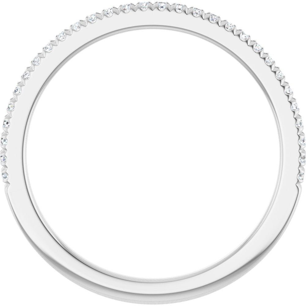14K White Gold 1/8 CTW Natural Diamond French-Set Anniversary Band