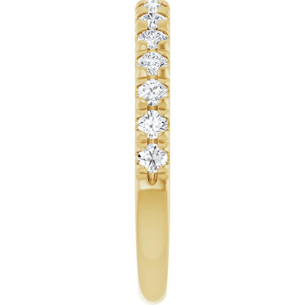 14K Yellow Gold 3/8 CTW Natural Diamond French-Set Anniversary Band