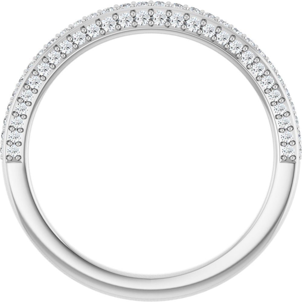 14K White Gold 1/3 CTW Natural Diamond Anniversary Band