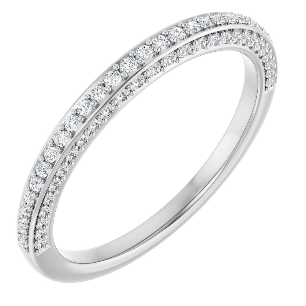 14K White Gold 1/3 CTW Natural Diamond Anniversary Band