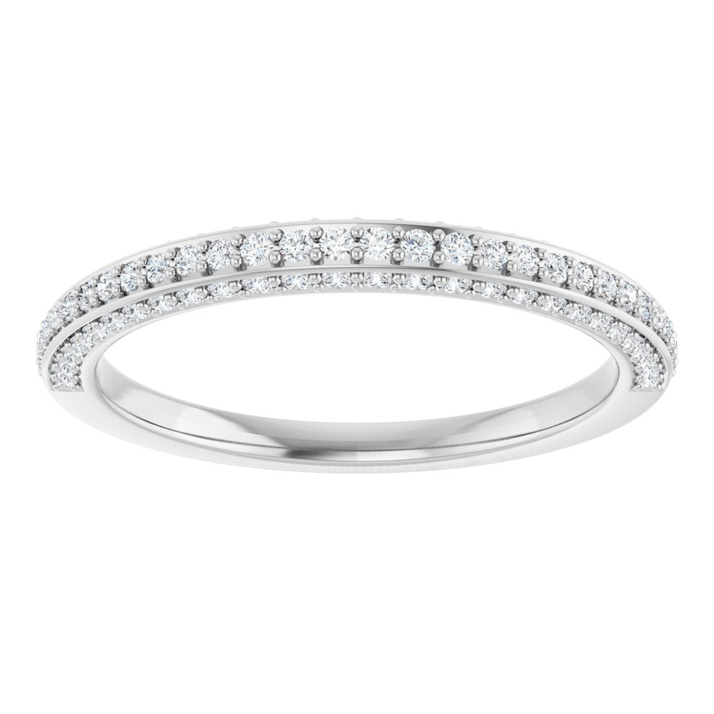 14K White Gold 1/3 CTW Natural Diamond Anniversary Band