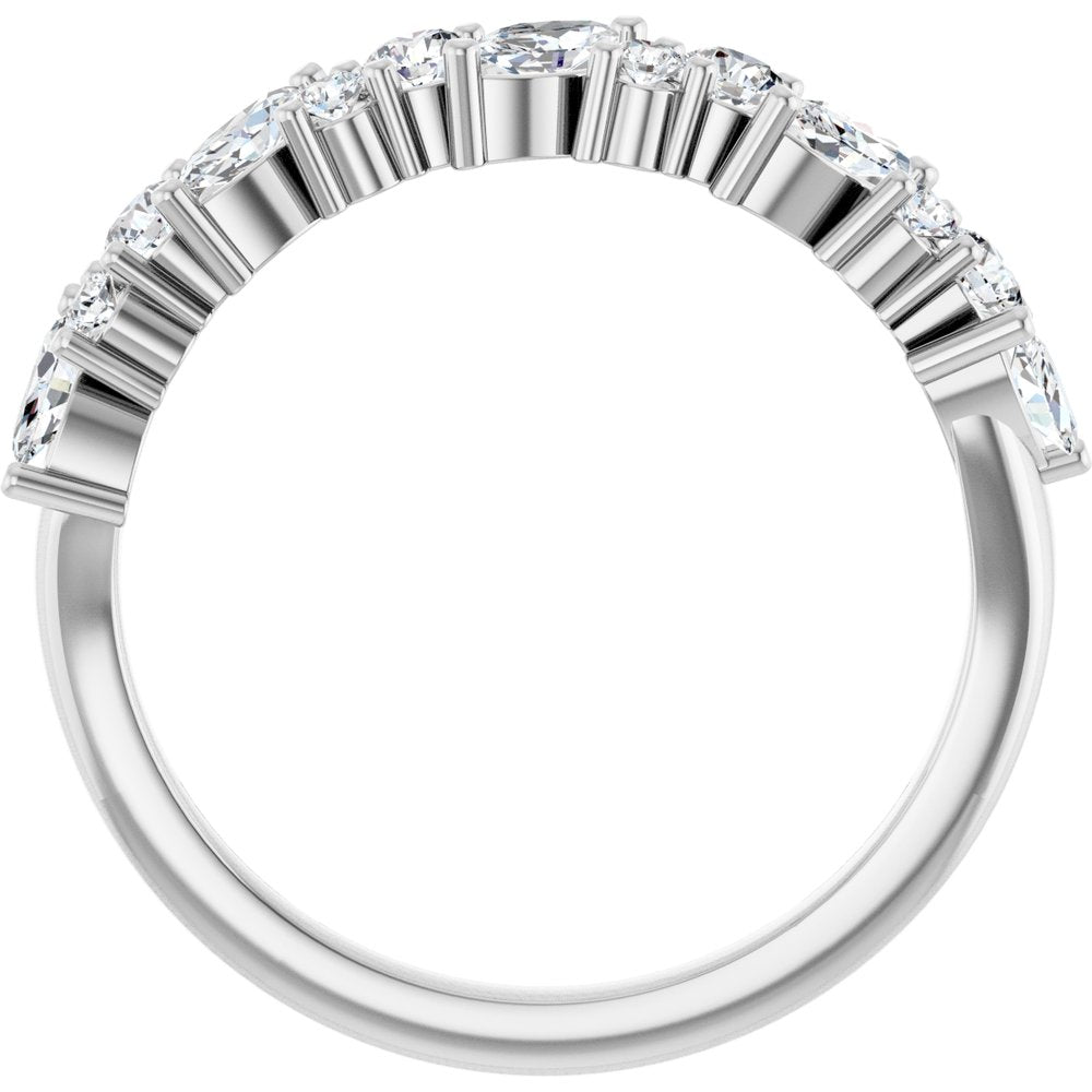 14K White Gold 3/4 CTW Lab-Grown Diamond Anniversary Band