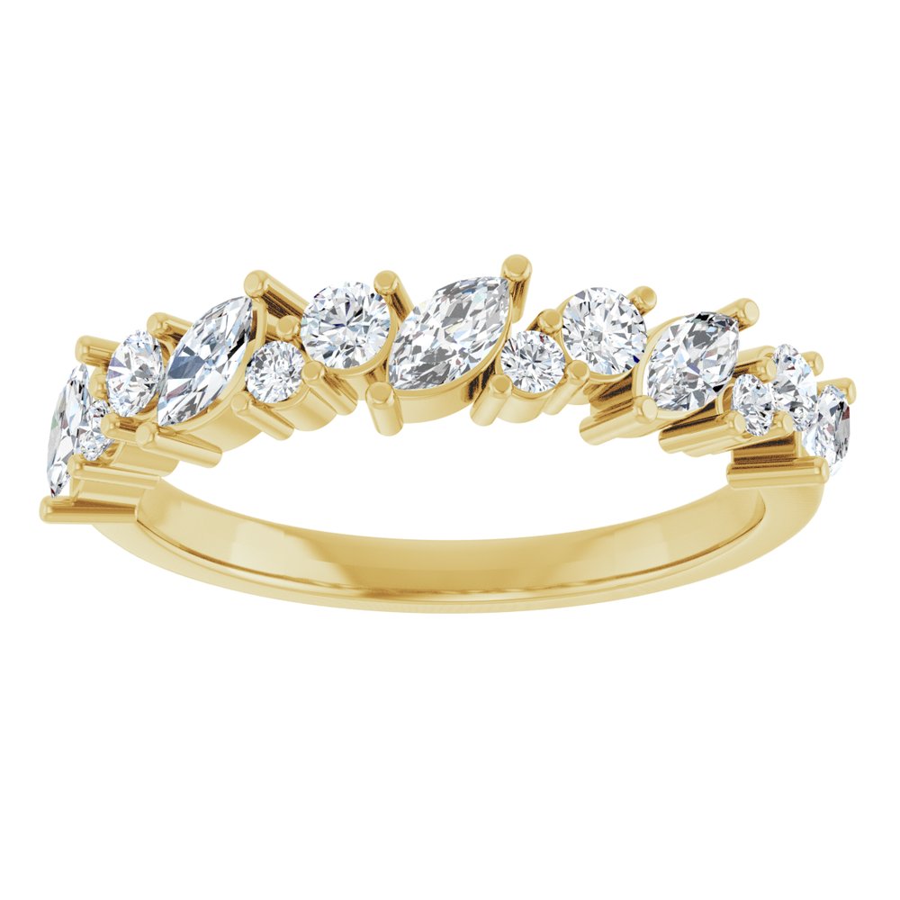 14K Yellow Gold 3/4 CTW Lab-Grown Diamond Anniversary Band