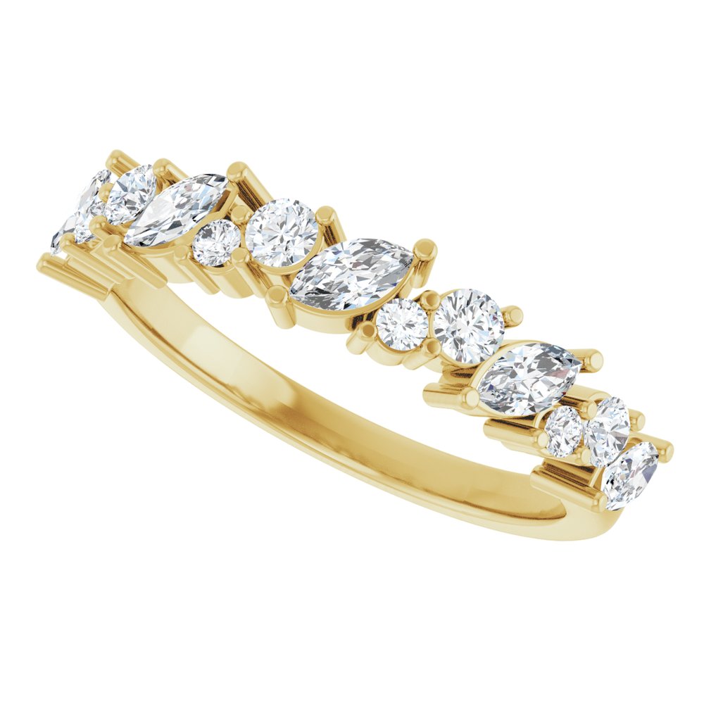 14K Yellow Gold 3/4 CTW Lab-Grown Diamond Anniversary Band