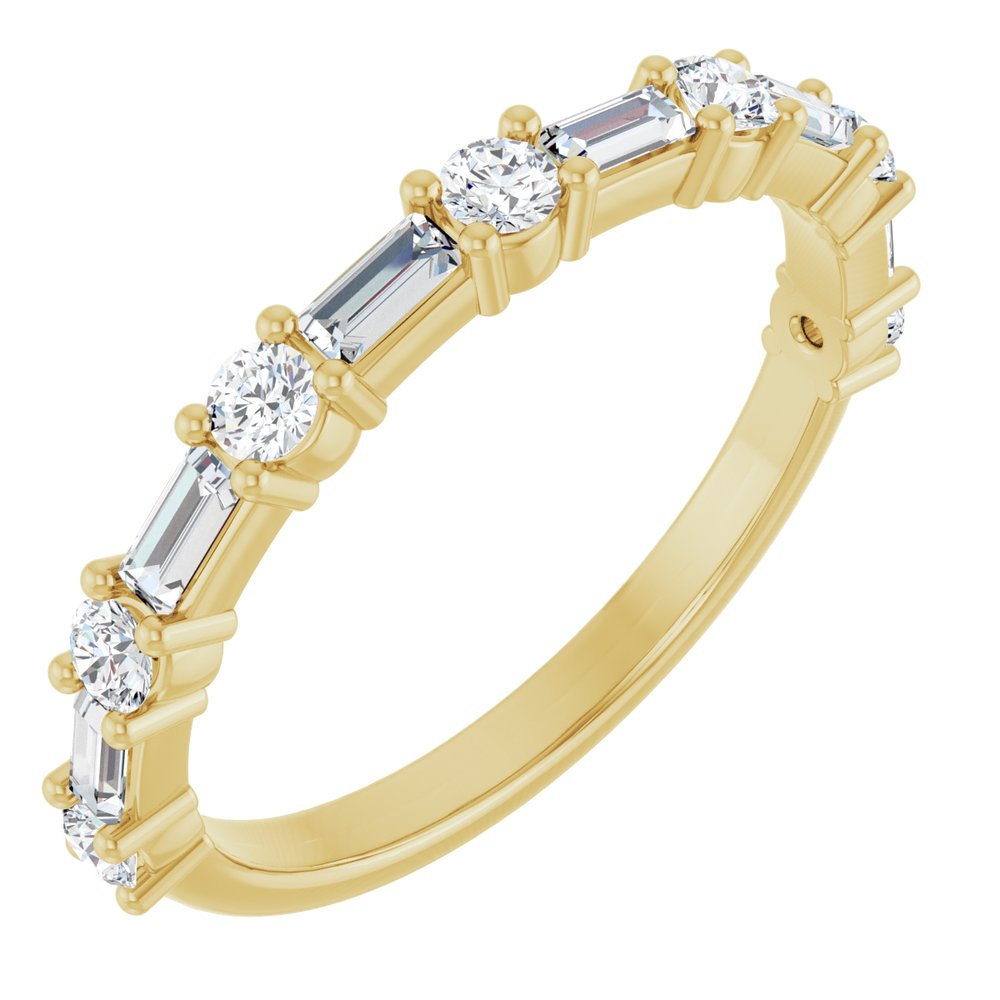 14K Yellow 5/8 CTW Lab-Grown Diamond Anniversary Band