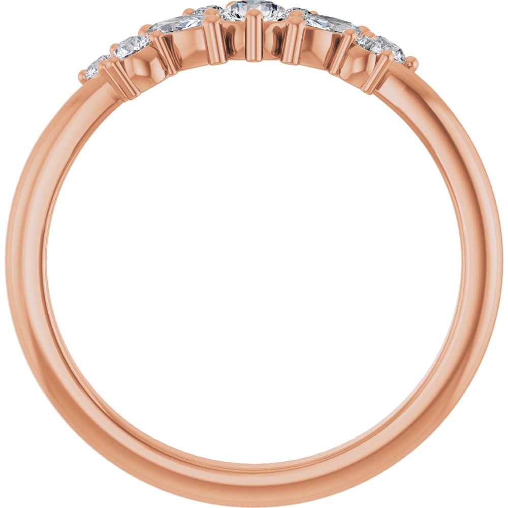 14K Rose Gold 1/3 CTW Natural Diamond Multi-Shape Ring