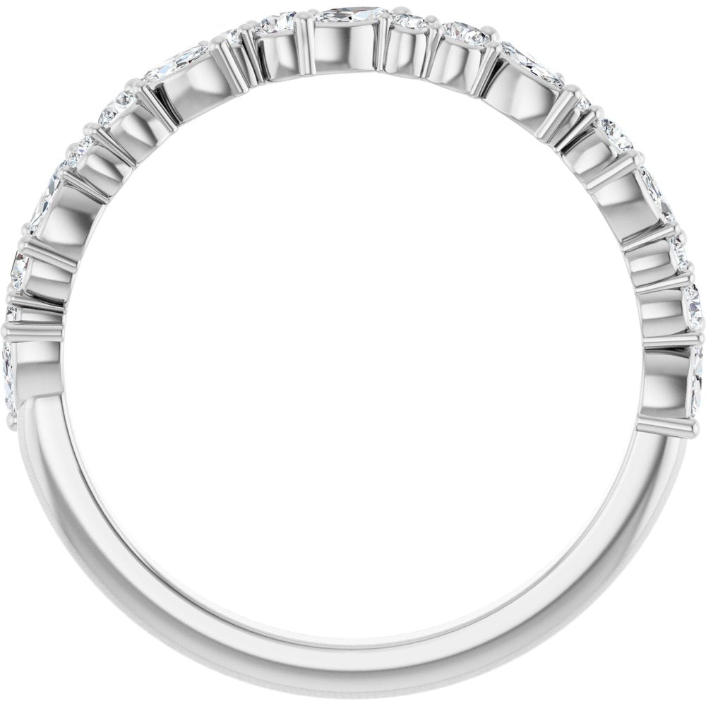 Platinum 3/8 CTW Lab-Grown Diamond Anniversary Band