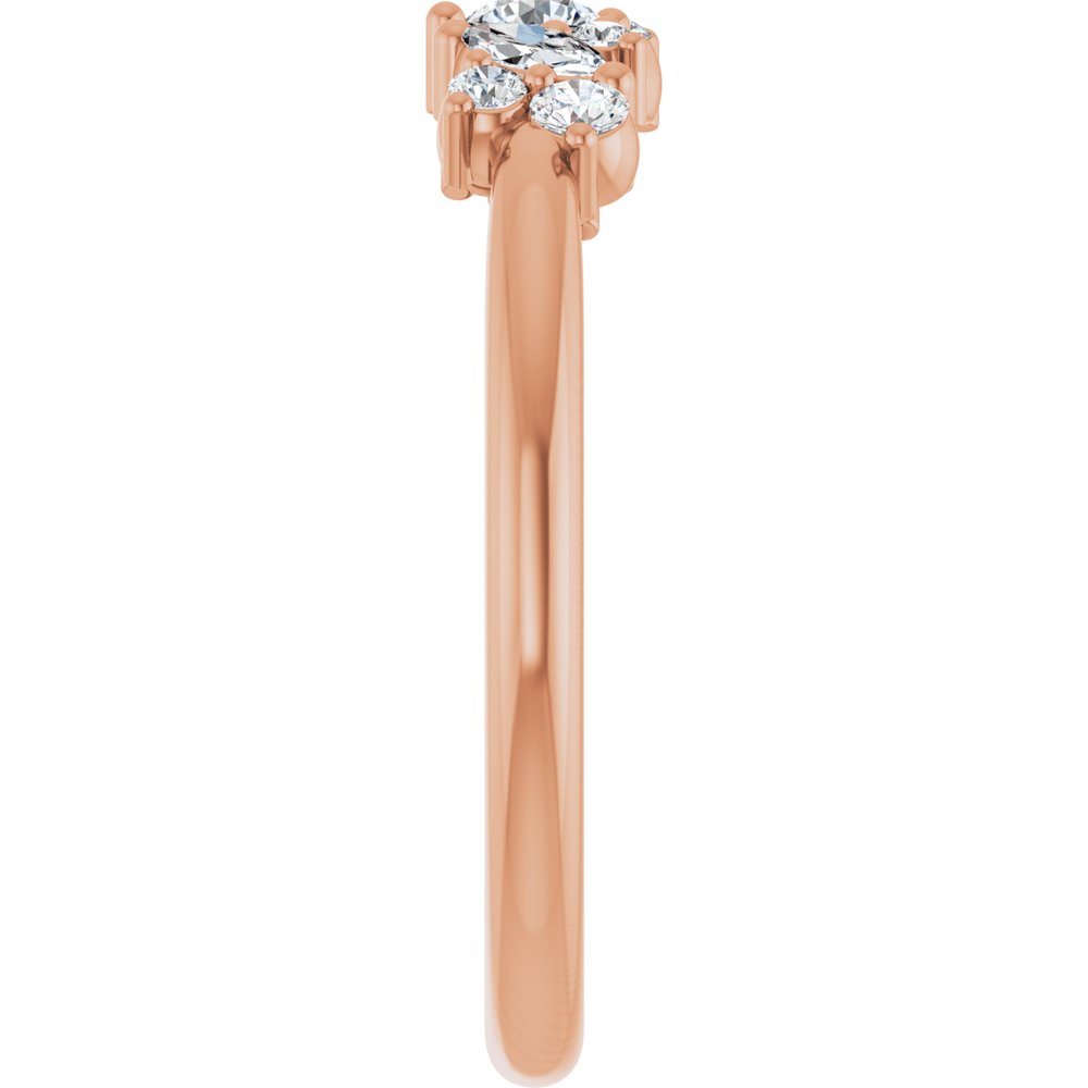 14K Rose Gold 1/3 CTW Natural Diamond Multi-Shape Ring