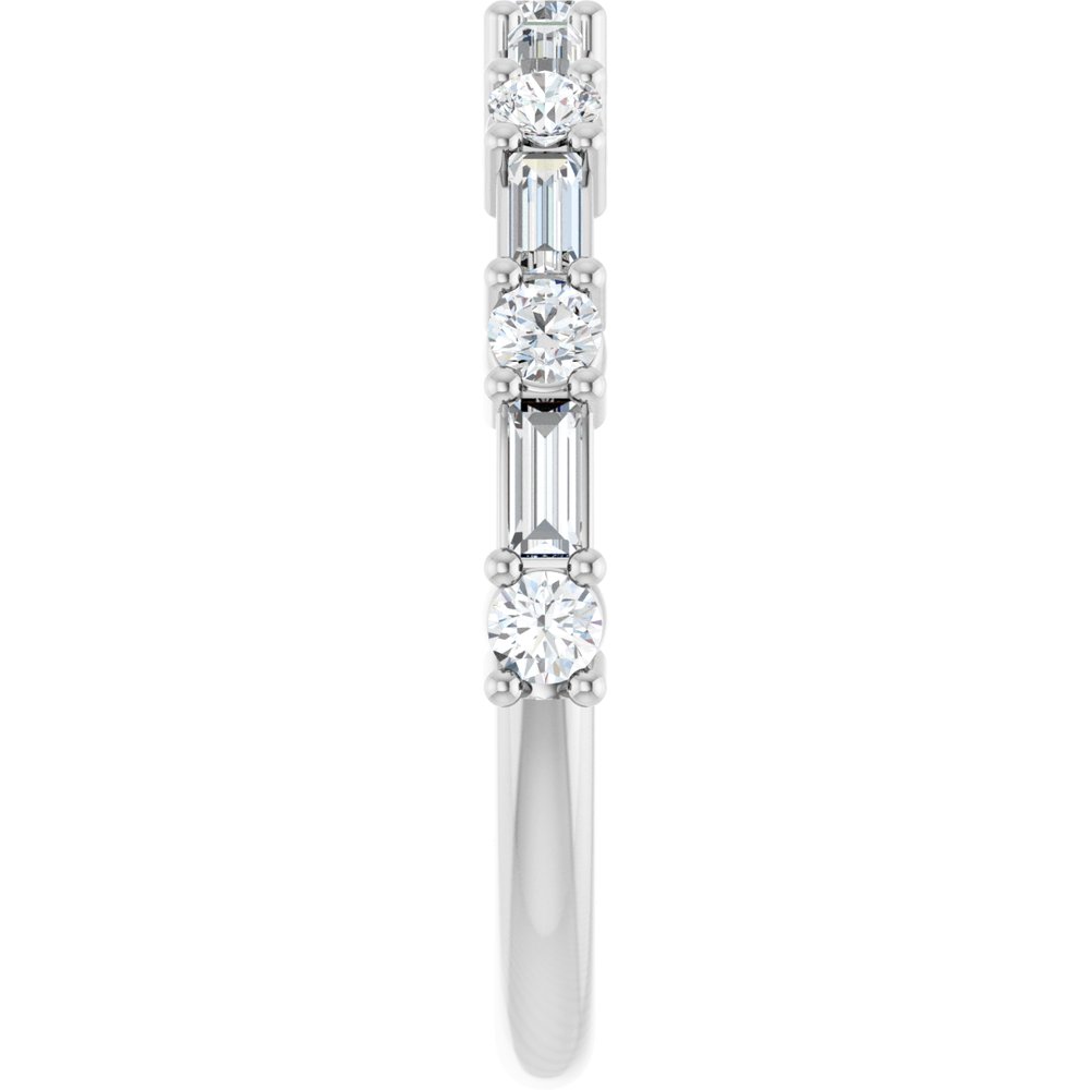 Platinum 5/8 CTW Natural Diamond Anniversary Band