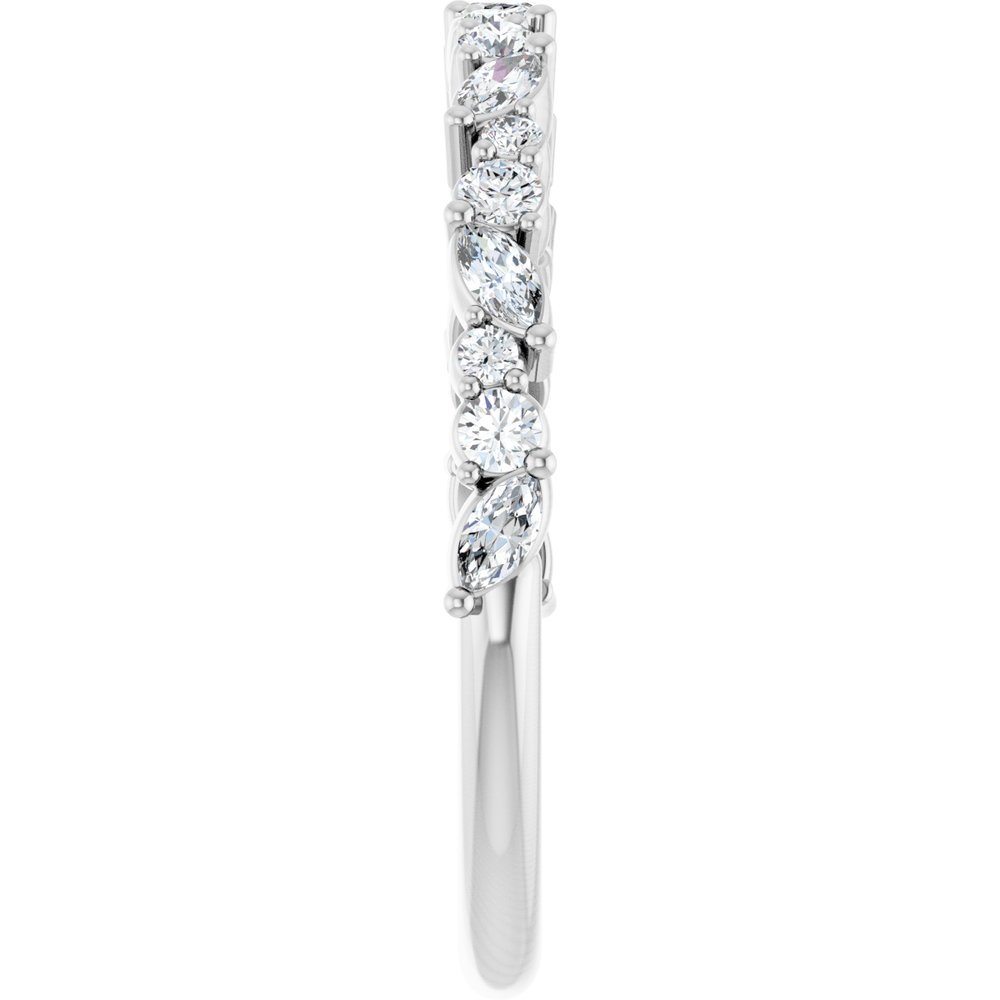 14K White 3/8 CTW Lab-Grown Diamond Anniversary Band