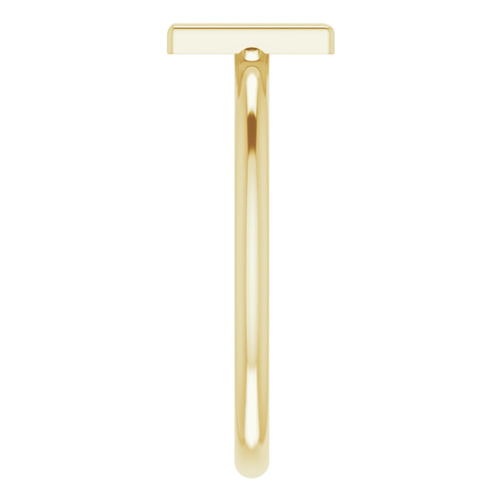 14K Yellow Initial M Ring