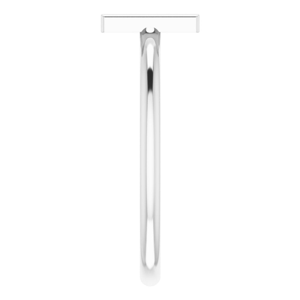 Sterling Silver Initial N Ring