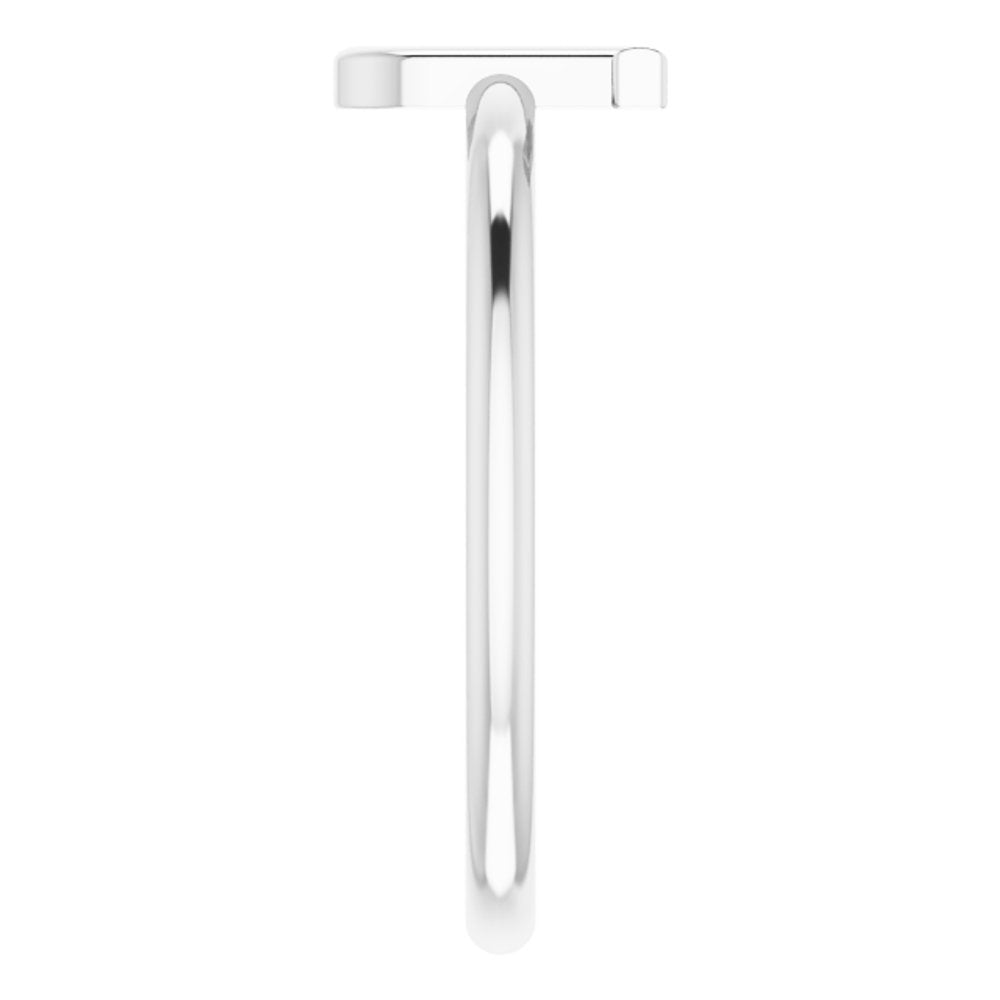 Sterling Silver Initial J Ring