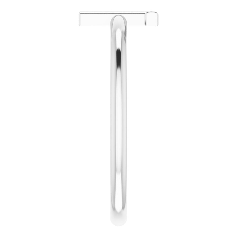 Sterling Silver Initial T Ring
