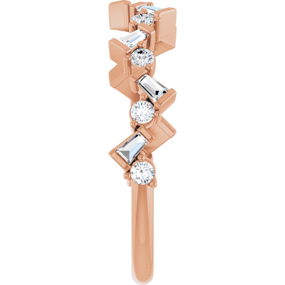 14K Rose 1/3 CTW Natural Diamond Anniversary Band