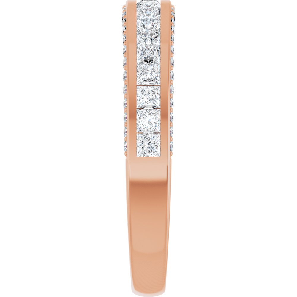 14K Rose 3/4 CTW Natural Diamond Anniversary Band