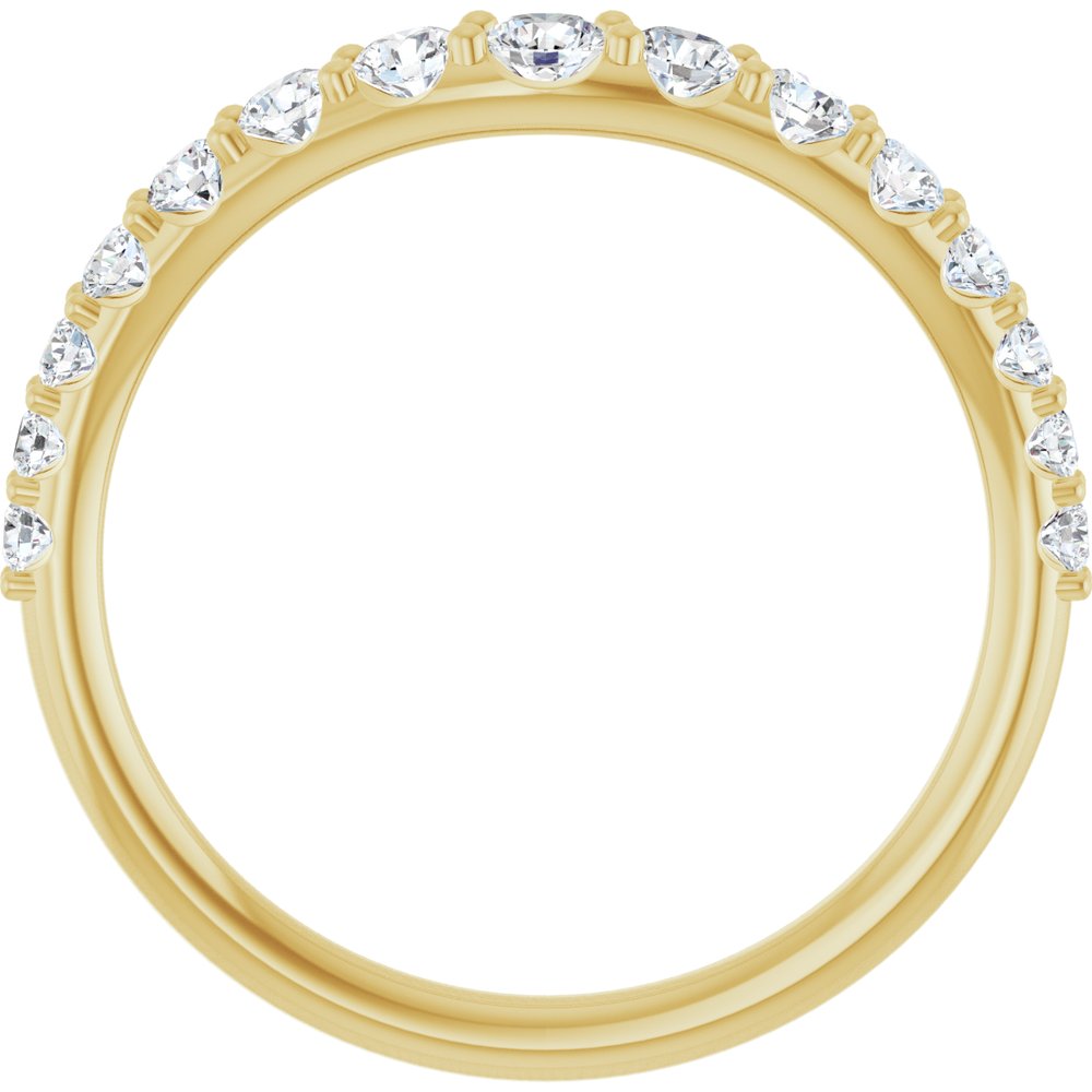 14K Yellow Gold 1/2 CTW Natural Diamond Graduated Contour Band