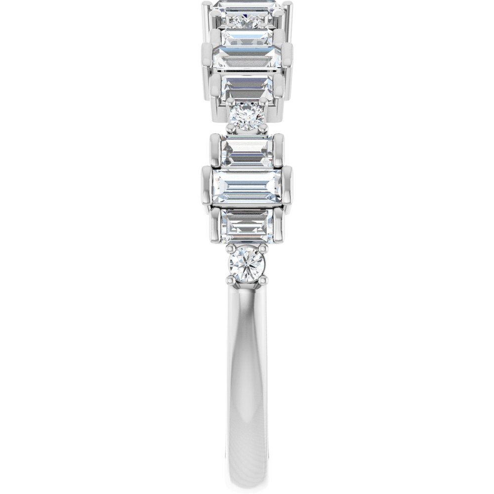 14K White 5/8 CTW Natural Diamond Anniversary Band