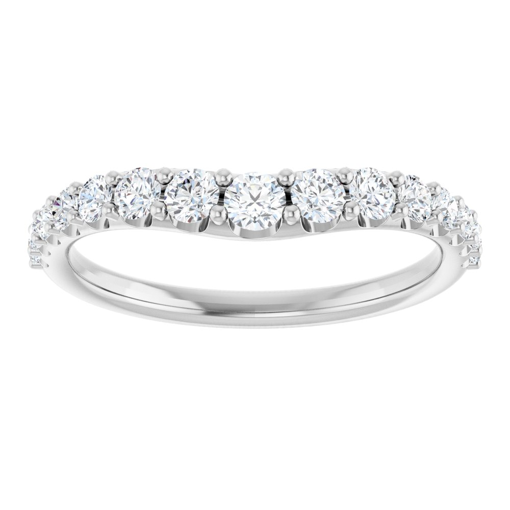 14K Yellow Gold 1/2 CTW Natural Diamond Graduated Contour Band