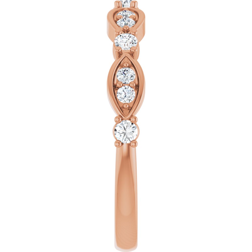 14K Rose Gold 1/3 CTW Lab-Grown Diamond Anniversary Band