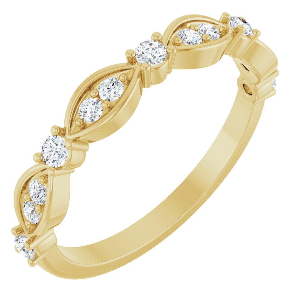 14K Yellow Gold 1/4 CTW Natural Diamond Anniversary Band