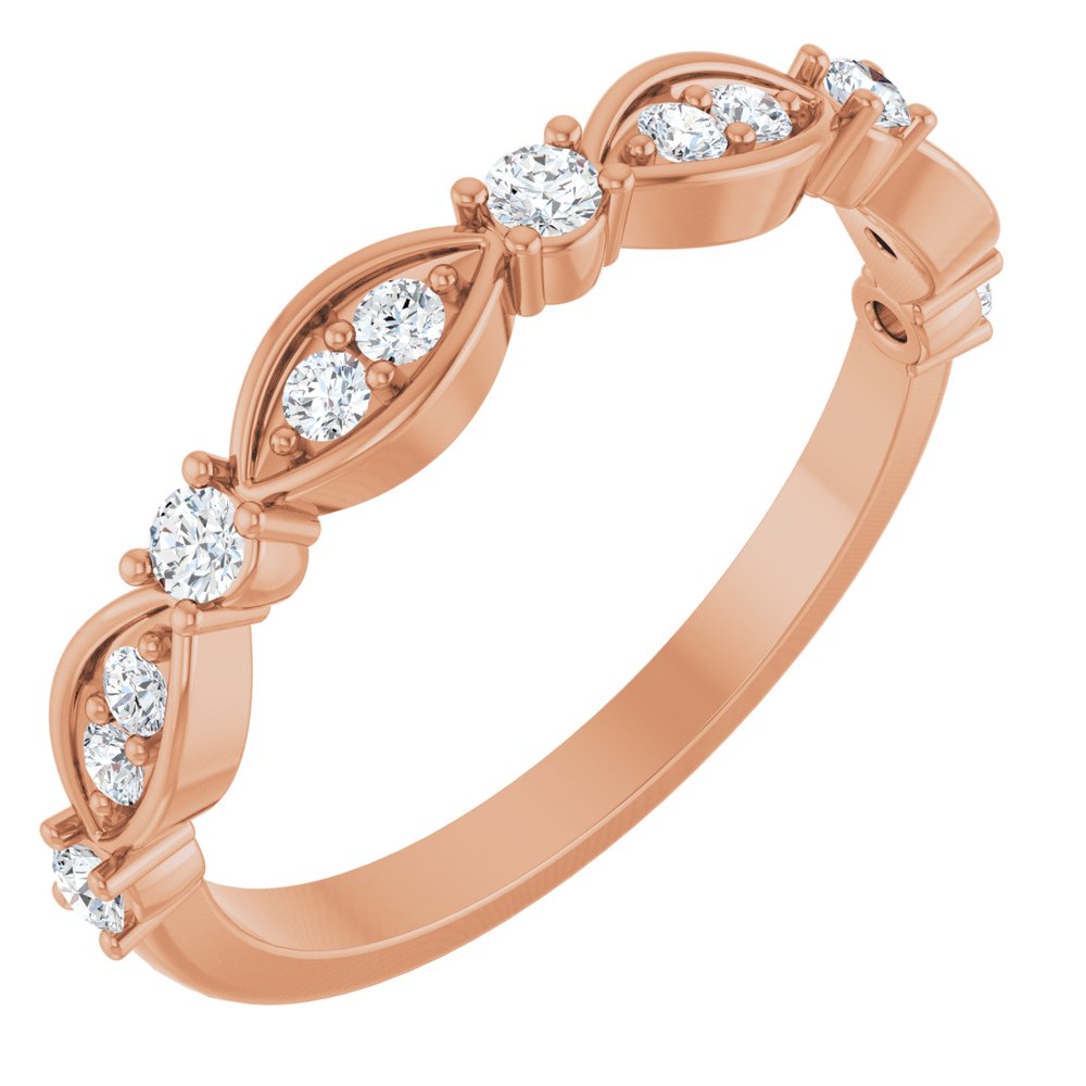 14K Rose Gold 1/3 CTW Lab-Grown Diamond Anniversary Band