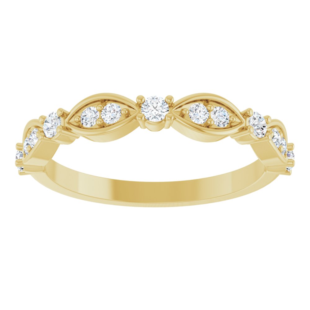 14K Yellow Gold 1/4 CTW Natural Diamond Anniversary Band