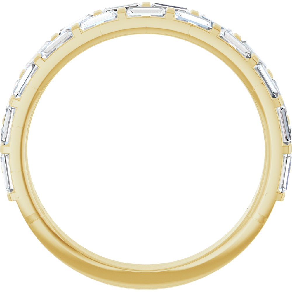 14K Yellow 7/8 CTW Lab-Grown Diamond Double Row Anniversary Band
