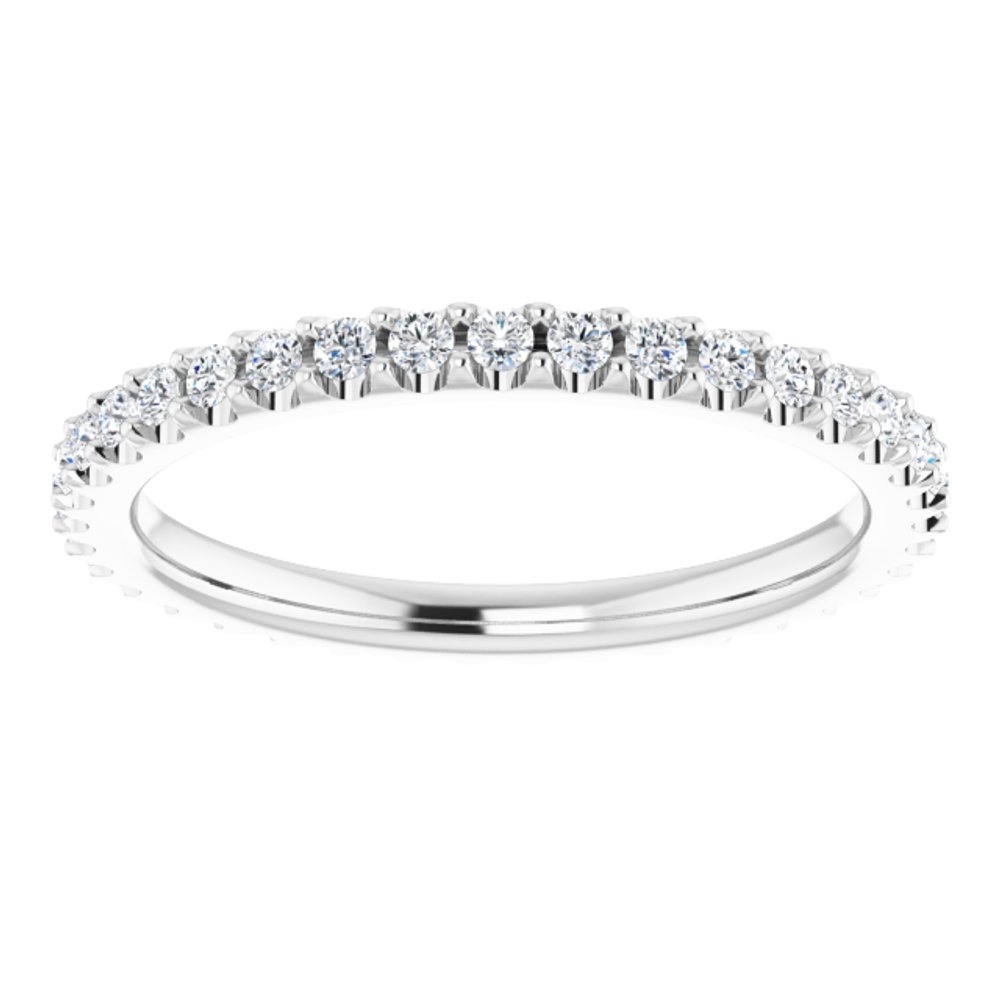 14K White 3/8 CTW Natural Diamond Eternity Band