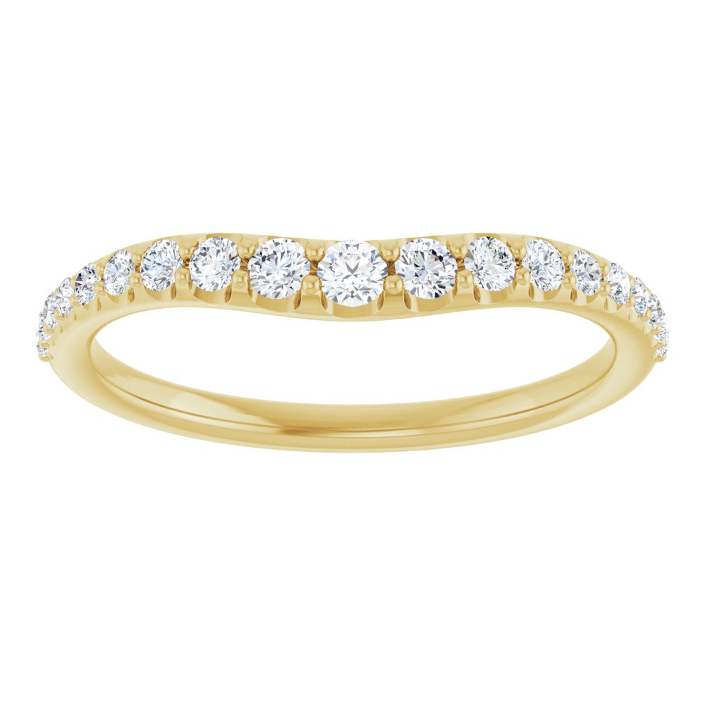 14K Yellow Gold 1/3 CTW Lab-Grown Diamond Graduated Contour Band