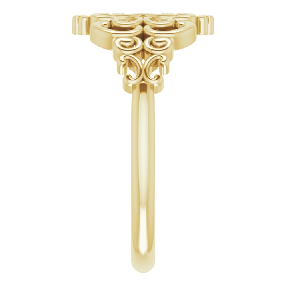 14K Yellow Vintage-Inspired Ring