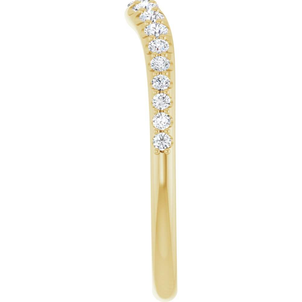 14K Yellow Gold 1/3 CTW Lab-Grown Diamond Graduated Contour Band