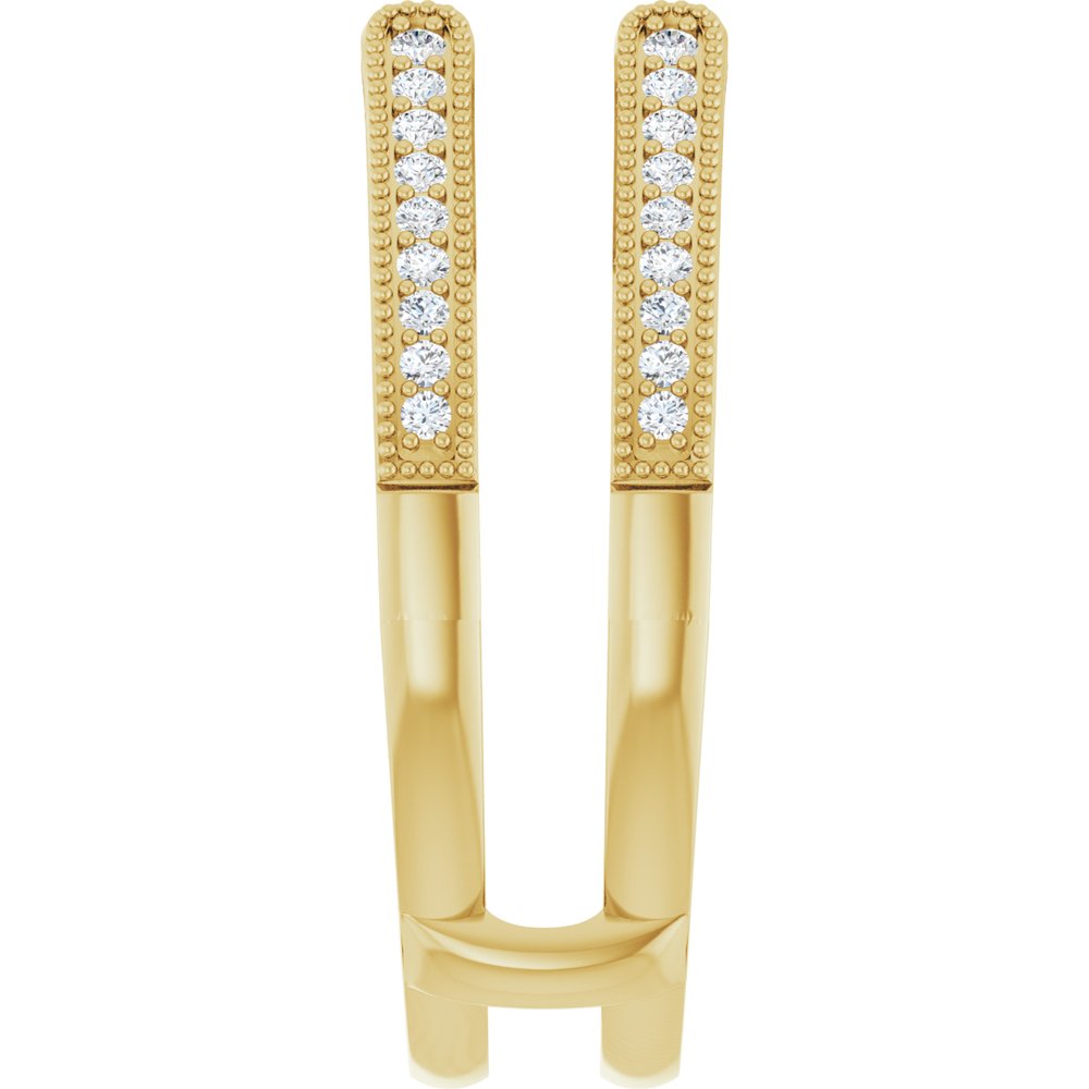 14K Yellow Gold 1/4 CTW Natural Diamond Ring Guard