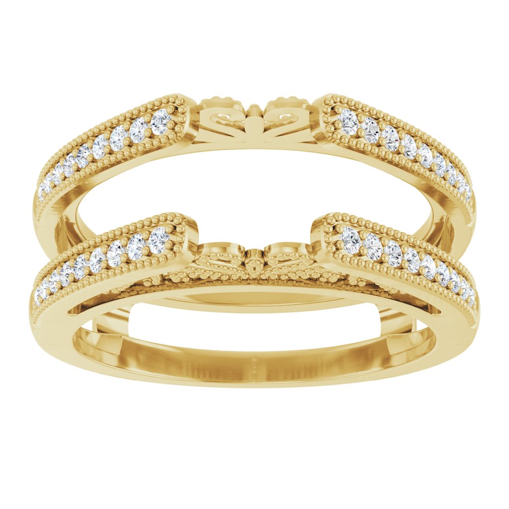 14K Yellow Gold 1/4 CTW Natural Diamond Ring Guard