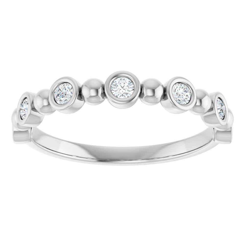 14K White Gold 1/5 CTW Natural Diamond Anniversary Band